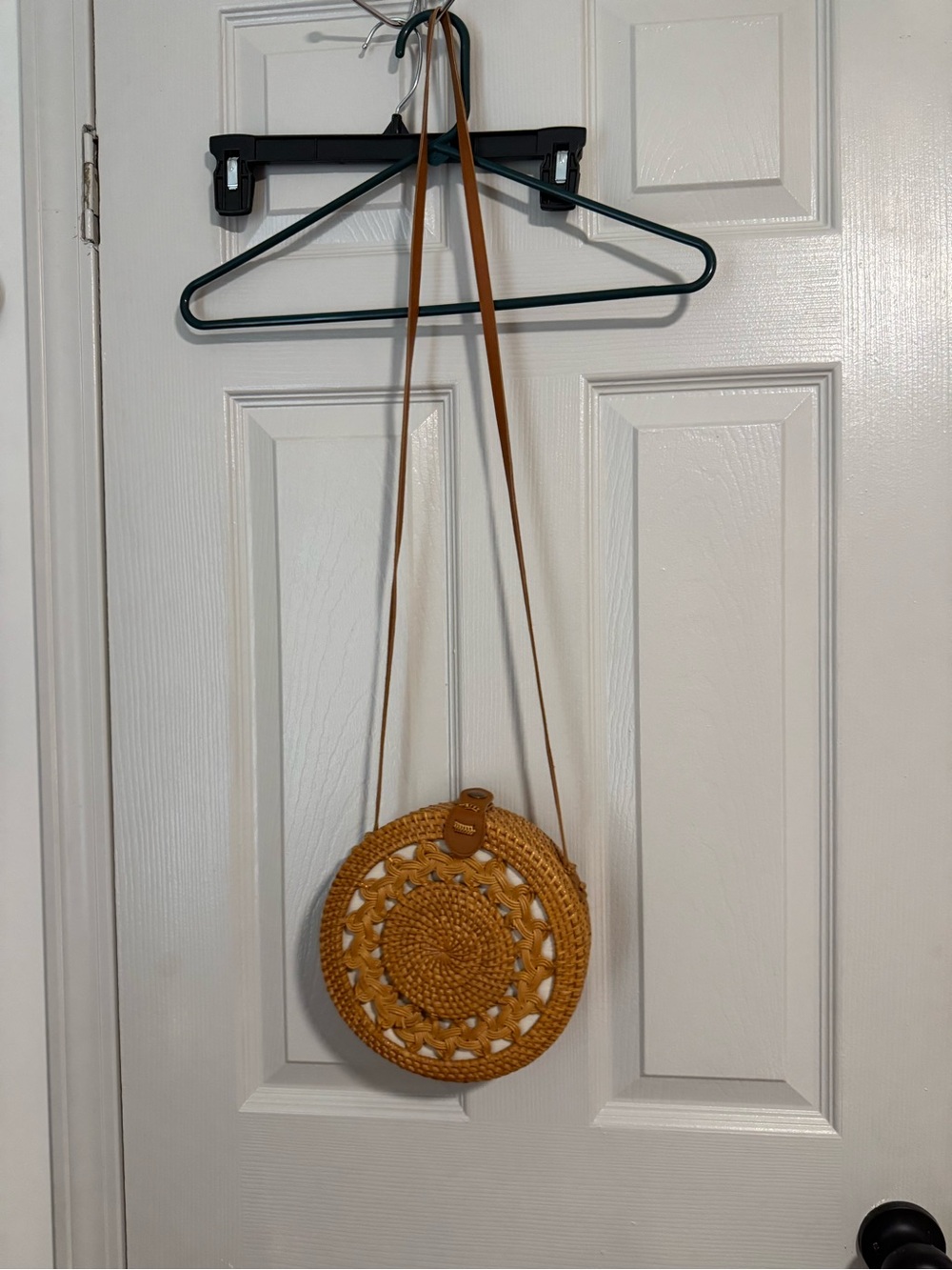 Woven Round Crossbody Bag in Mustard Yellow
